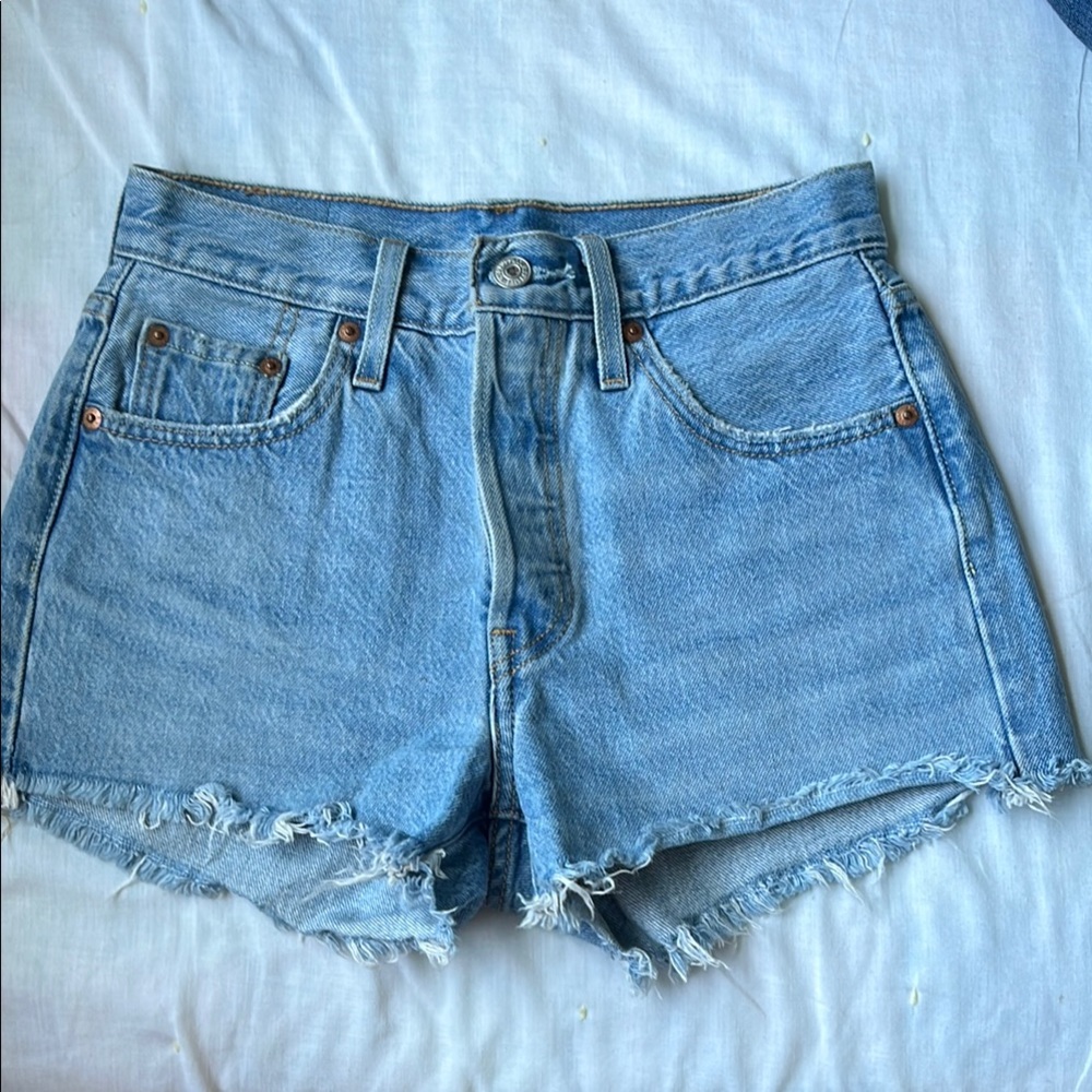 Levi's Light Blue Jean Shorts